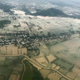 Homes and fields inundated with water on June 16. 2018.